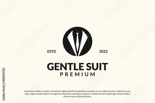 Tuxedo gentle suit logo design