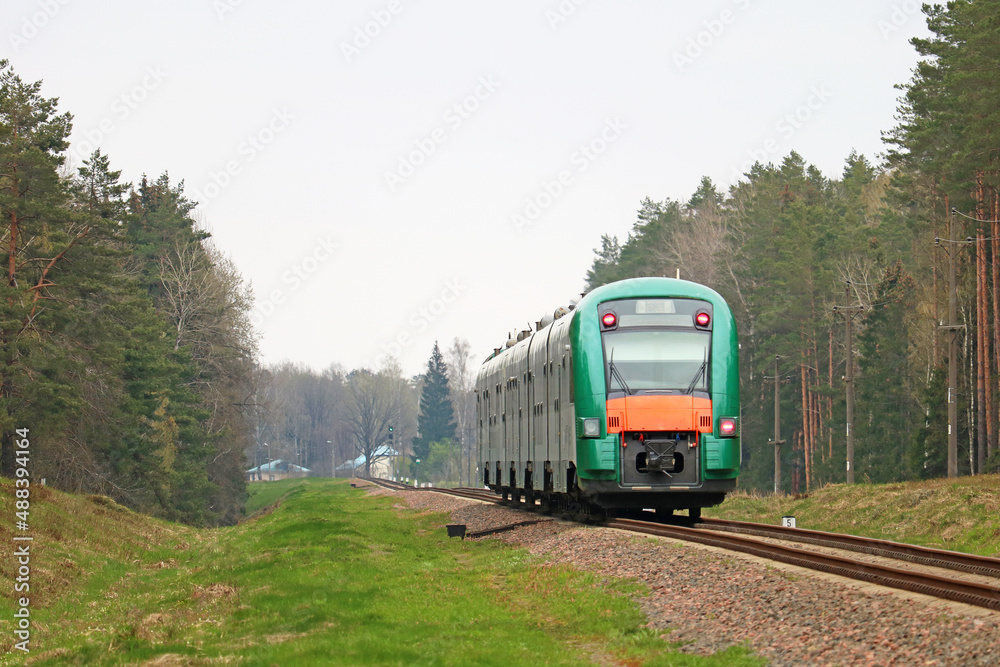 Naklejka premium travelling by train