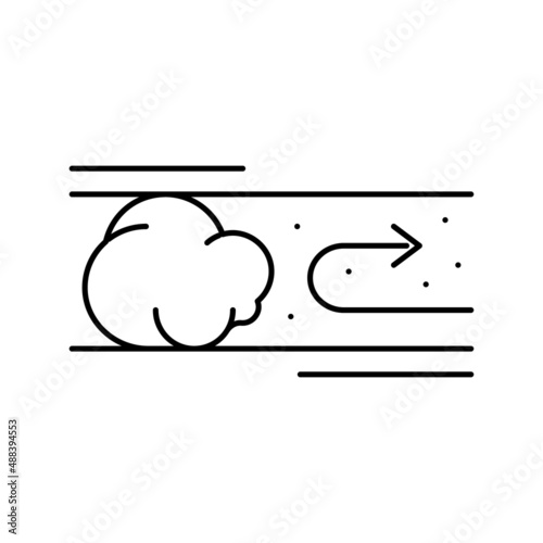 vascular occlusion line icon vector illustration