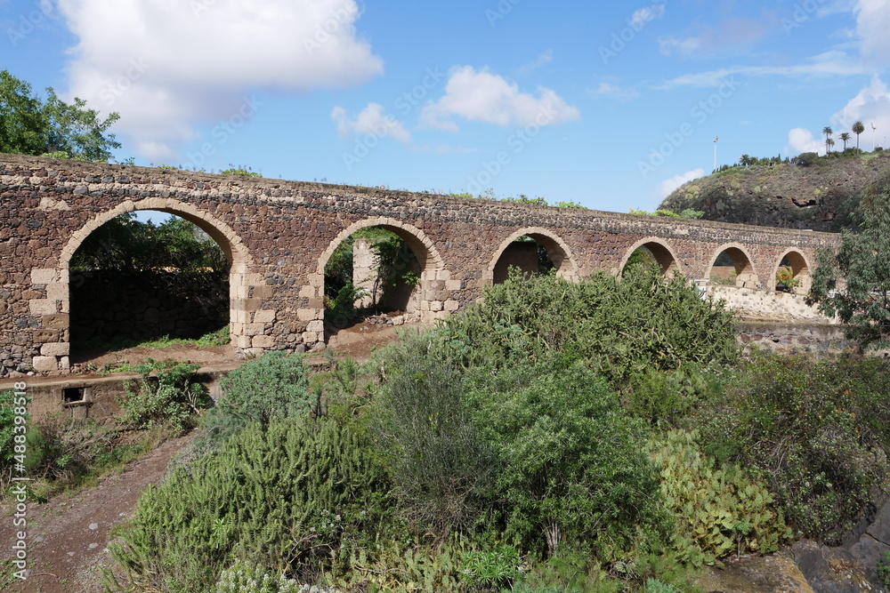 Äquadukt Barranco Guiniguada auf Gran Canaria beim Jardín Canario