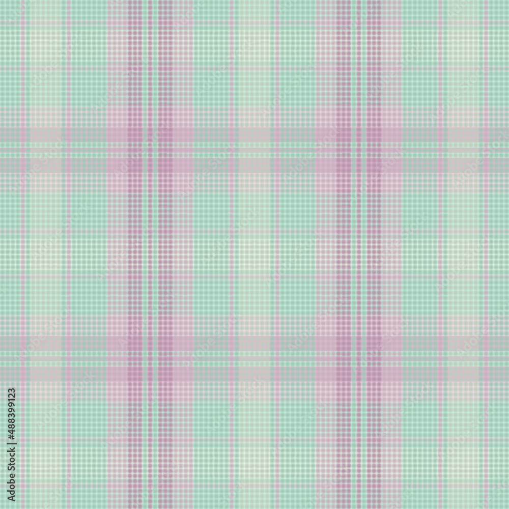 Seamless tartan plaid pattern background with texture and pastel color.