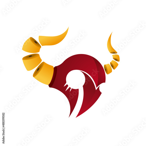 Gladiator bull helmet
