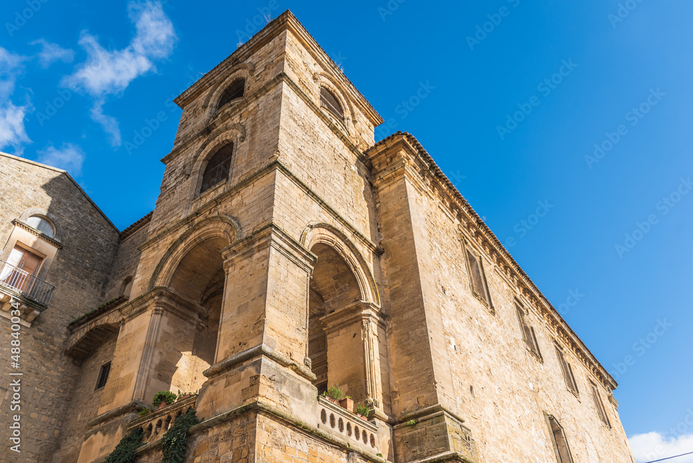 View of San Francesco d'Assisi Church in Enna, Sicily, Italy, Europe