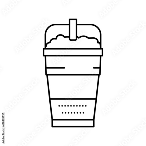 latte macchiato coffee line icon vector illustration photo