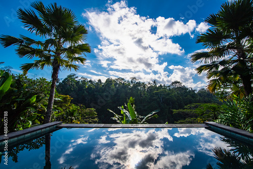 infinity pool at luxury resort in Bali photo