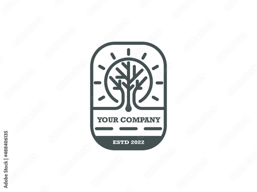 Flat brand company logo design vector and template Flat brand company logo design vector and template