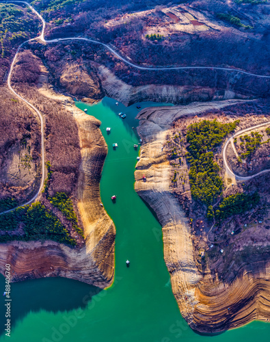 aerial view of the river
