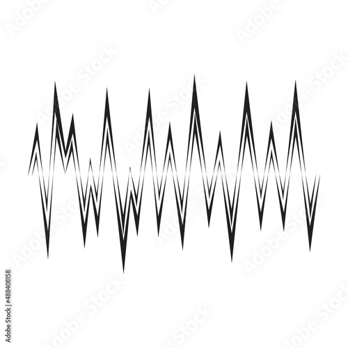 Sound of wave vector icon.Outline vector icon isolated on white background sound of wave .