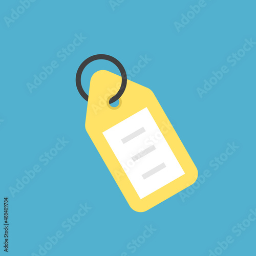 Price tag empty. Sale, retail, offer, discount, shopping, marketing, purchase and promotion concept. Flat design. Vector illustration. EPS 8, no gradients, no transparency
