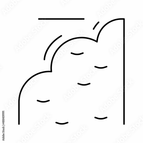 india rubber line icon vector illustration