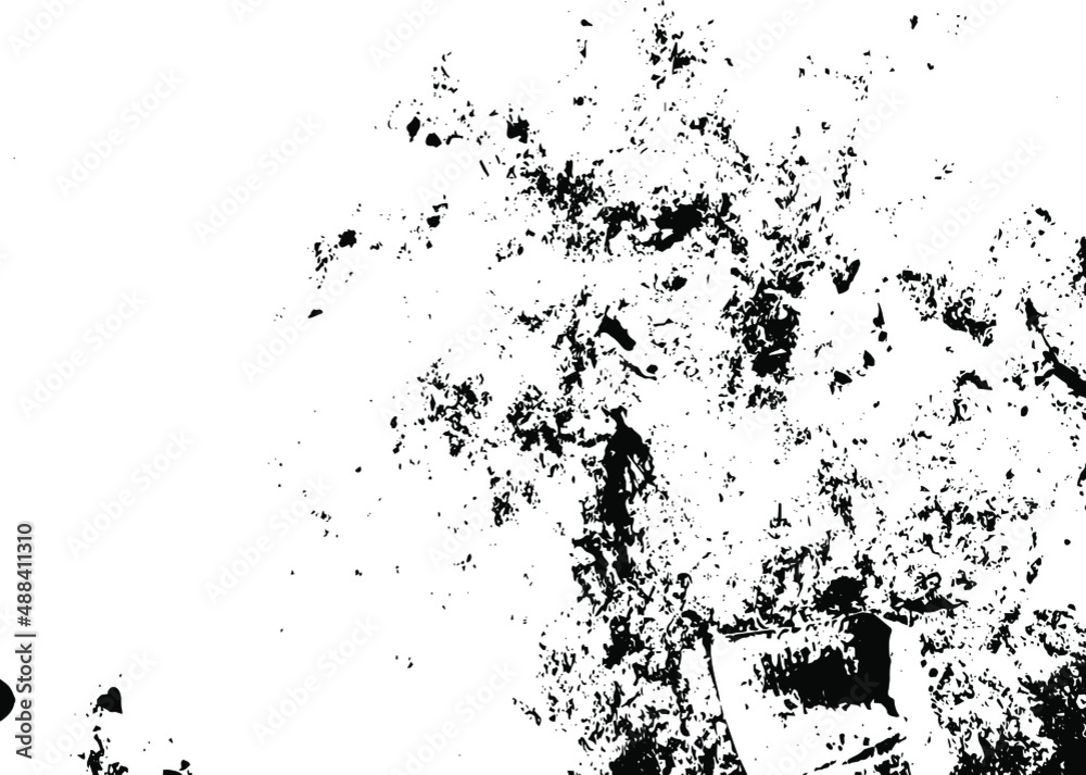 Rustic grunge vector texture with grain and stains. Abstract noise background. Weathered surface. Dirty and damaged. Detailed rough backdrop. Vector graphic illustration with transparent white. EPS10.