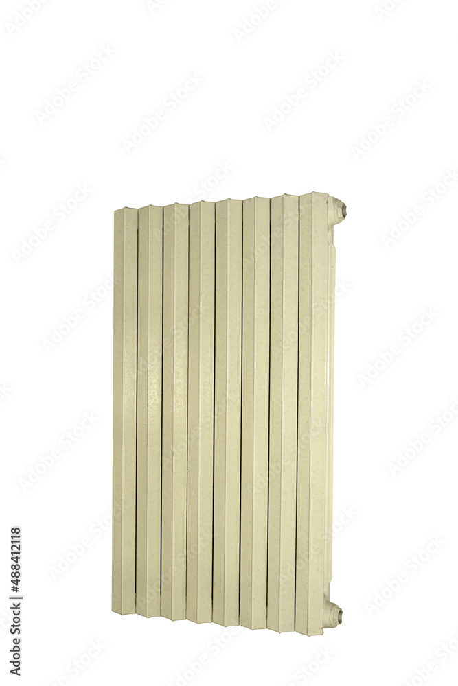 Cast iron radiator on a white background Cast iron radiator on a white background