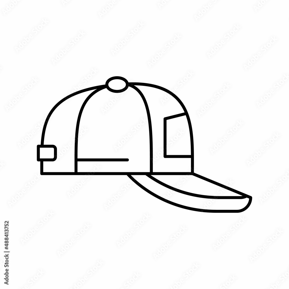 cap summer line icon vector illustration cap summer line icon vector illustration