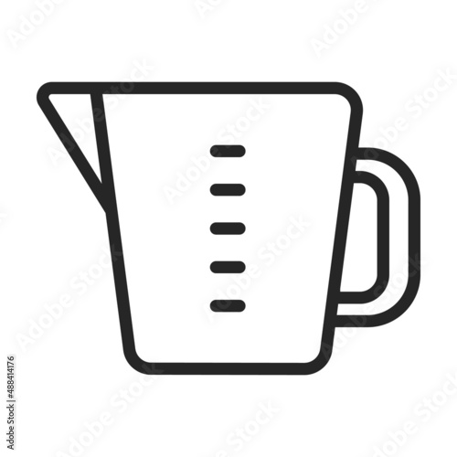 Pot vector outline icon. Vector illustration mug on white background. Isolated outline illustration icon of dish .