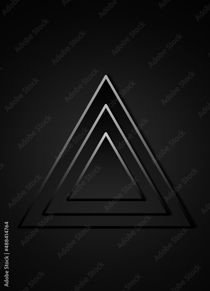 Abstract background with black and white triangle