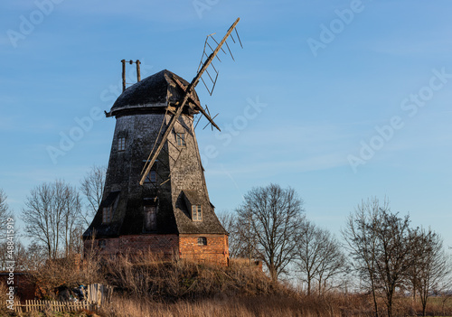 Old grain grinding windmill in Palczewo 