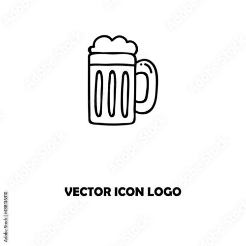 beer logo icon vector template design illustration