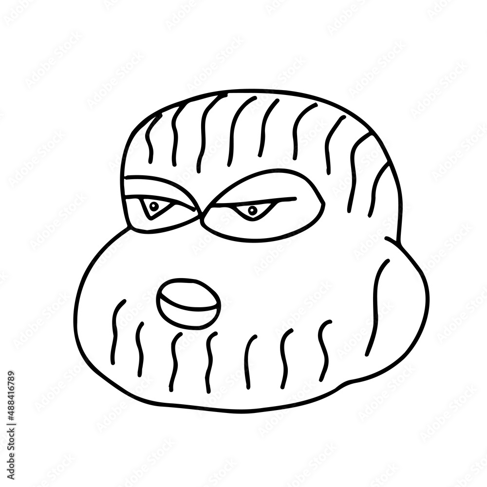 A head of a fun man with beard A head of a fun man with beard