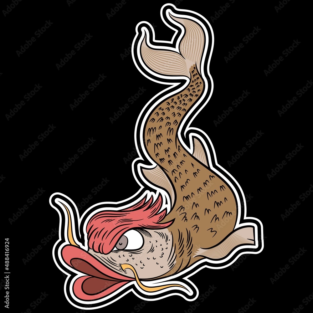 Illustration vector Japanese Fish n Tattoo Stye Cool Fashion Illustration vector Japanese Fish n Tattoo Stye Cool Fashion