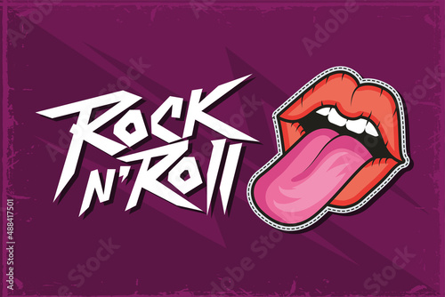 mouth patch in rock poster