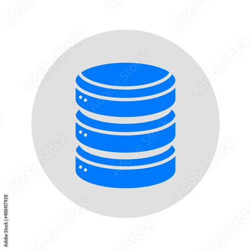 Database icon. Vector illustration.