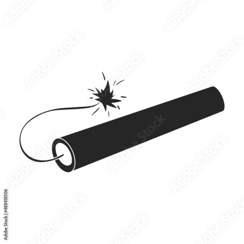 Dynamite vector icon.Black vector icon isolated on white background dynamite.