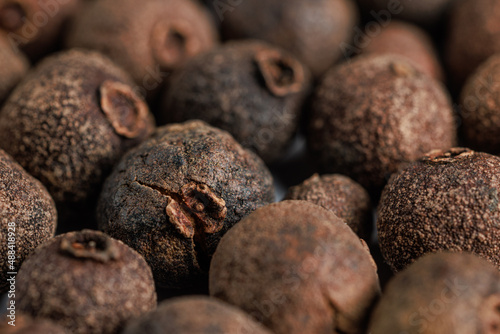 Dried herb - allspice also known as Jamaica pepper, myrtle pepper, pimenta, or pimento. 