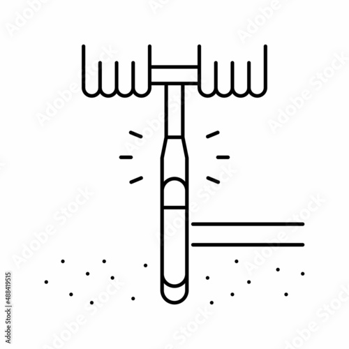 drilling tool for soil testing line icon vector illustration