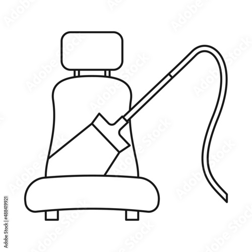 Isolated object of seat and car icon. Set of seat and cleaner stock vector illustration.