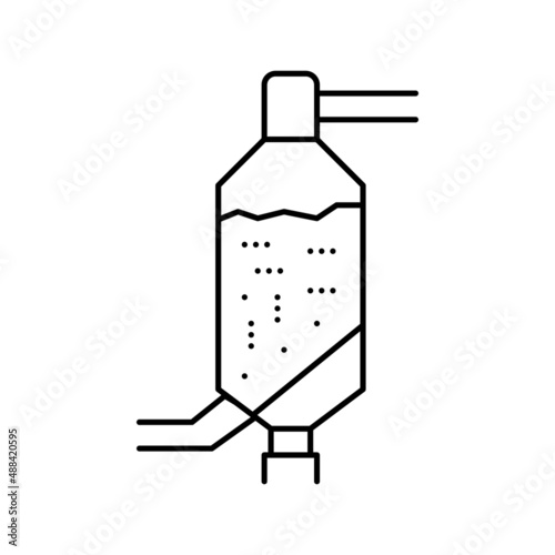 leaching aluminium production line icon vector illustration
