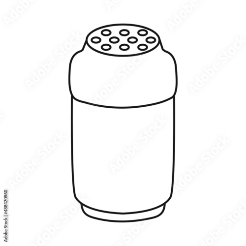Vector design of coffee and plastic logo. Web element of coffee and cover stock vector illustration.