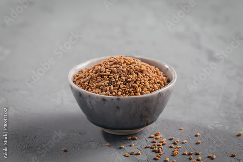 Bowl of fenugreek dry seeds