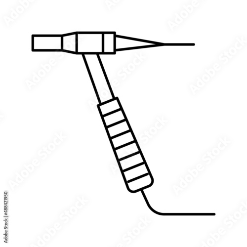 welding machine line icon vector illustration