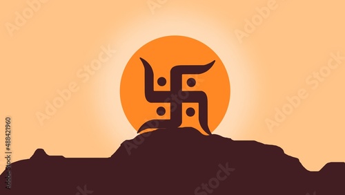 Fotografie Silhouette of Swastik