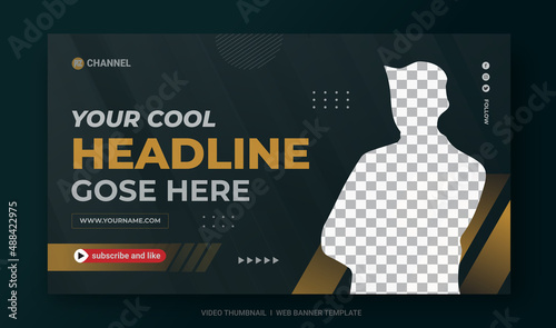 Modern YouTube video thumbnail for workshop promotion Corporate thumbnail and web banner template