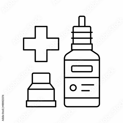 nasal or eye drops homeopathy line icon vector illustration