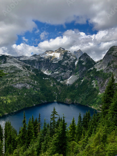lake in the mountains in North Cascades National park.