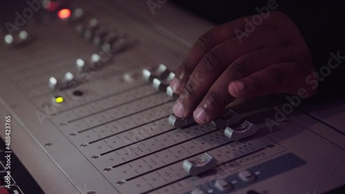 Handheld Shot of Sound and Lighting Board