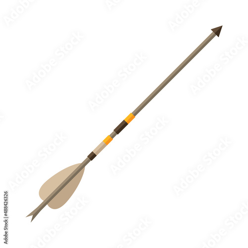 Illustration of american indians arrow. Ethnic image in native style.