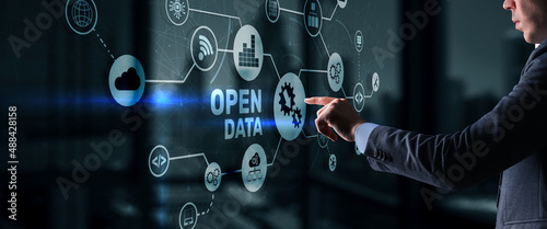 Open Data. Access Concept Modern Technology