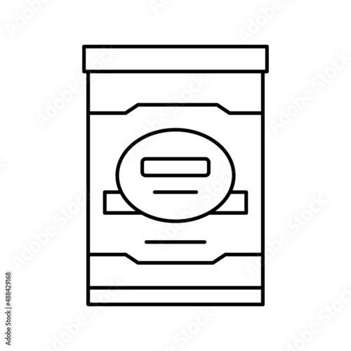 milk mister food baby line icon vector illustration