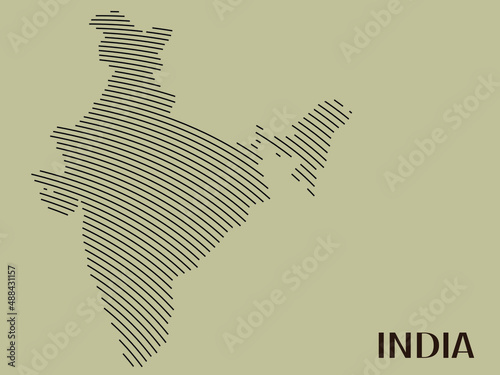 india map made with fingerprint vector , cartography