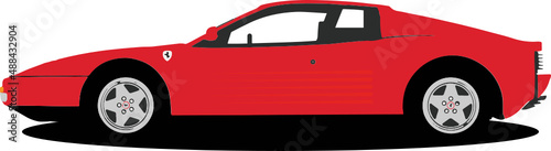 Red classic supercar