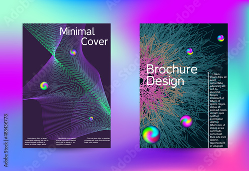 Minimum coverage of a vector. Cover design. Set of modern abstract musical backgrounds. Sound flyer for creating a fashionable cover, banner, poster, booklet...