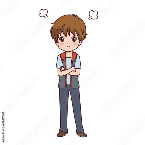 さまざまなポーズの男の子のイラスト