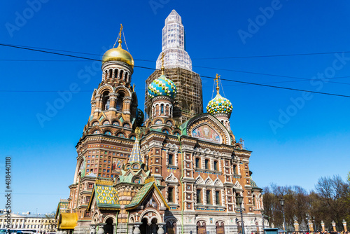 Church of the Savior on Spilled Blood in Saint Petersburg, a popular landmark of Saint Petersburg for tourists.