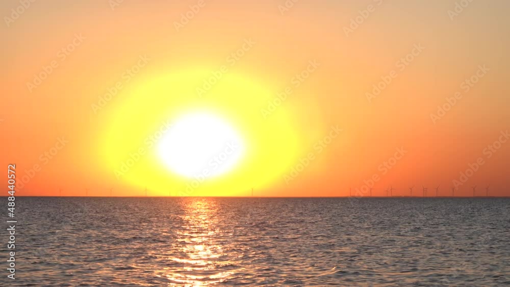 Beautiful sunset on the Sea of Azov. Timelapse Beautiful sunset on the Sea of Azov. Timelapse