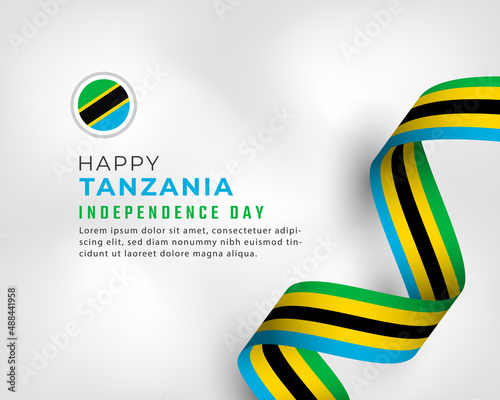 Happy Tanzania Independence Day December 9th Celebration Vector Design Illustration. Template for Poster, Banner, Advertising, Greeting Card or Print Design Element