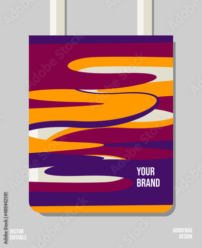 Creative packaging print design, applied for pattern craft like tote bag and shopping bags, home industry production and streetwear fashion. SVG Vector