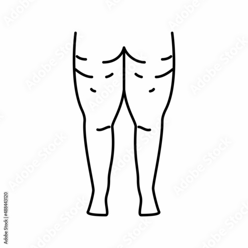 cellulite problem line icon vector illustration